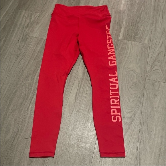 Spiritual Gangster Red Leggings - Picture 1 of 2